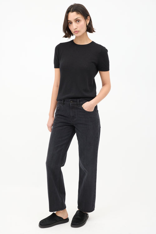 The Row Black Caryl Straight Leg Jeans