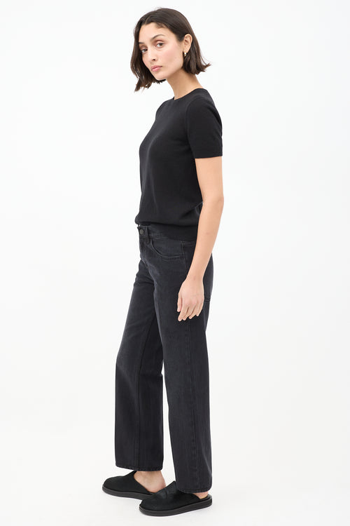 The Row Black Caryl Straight Leg Jeans