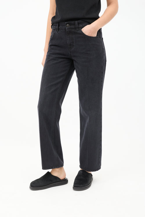 The Row Black Caryl Straight Leg Jeans