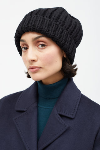 The Row Black Ayfer Cashmere Hat