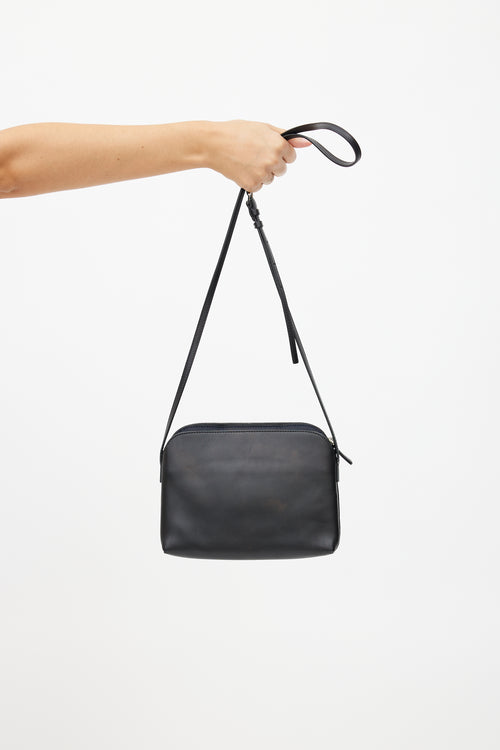 The Row Black Leather Pouch Bag