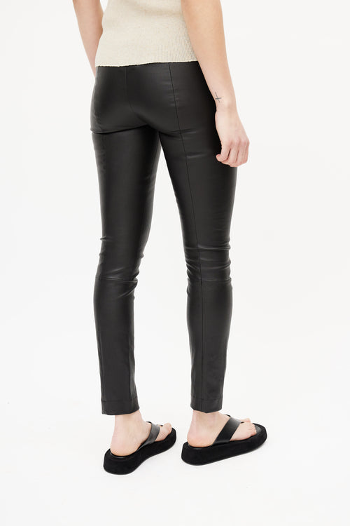 The Row Black Leather Legging