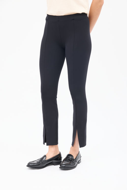 The Row Black Nylon Thilde Slit Leggings