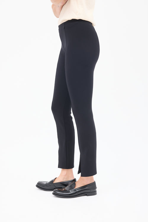 The Row Black Nylon Thilde Slit Leggings