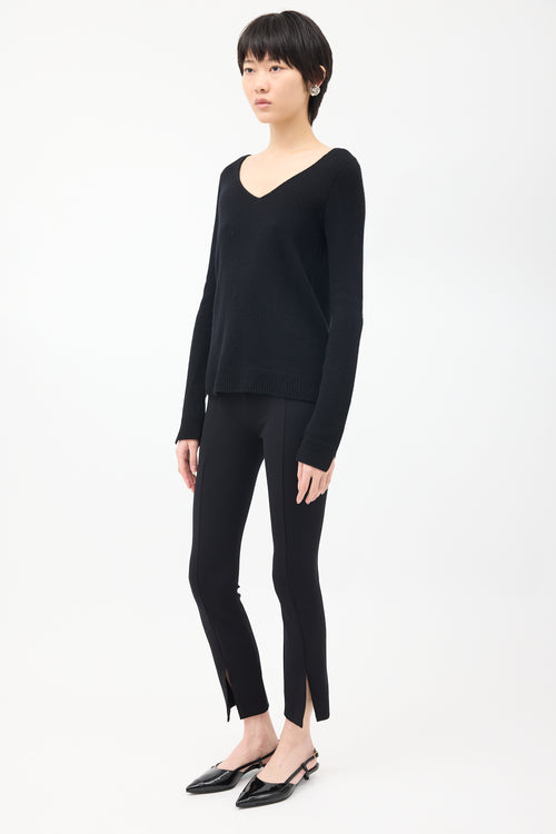 The Row Black Nylon Thilde Split Legging