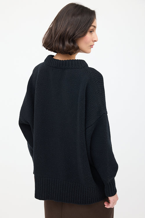 The Row Black Knit Ophelia Sweater