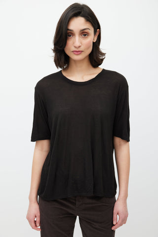 The Row Black Short Sleeve T-Shirt