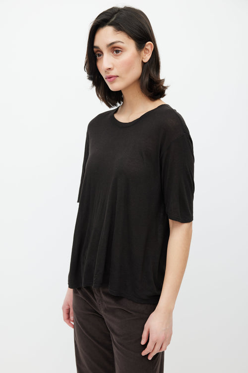 The Row Black Short Sleeve T-Shirt