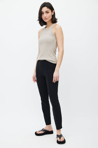 The Row Black Slim Front Seam Trouser