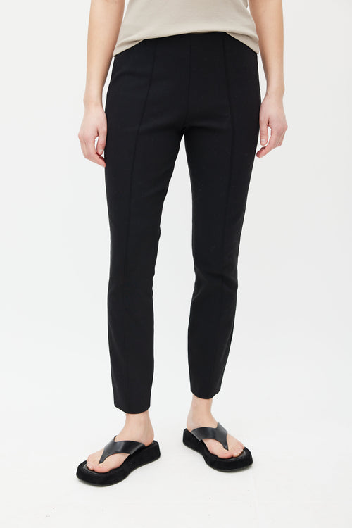 The Row Black Slim Front Seam Trouser