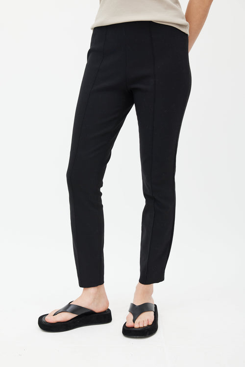 The Row Black Slim Front Seam Trouser