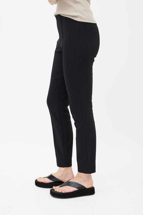 The Row Black Slim Front Seam Trouser