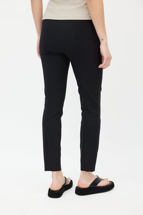 The Row Black Slim Front Seam Trouser