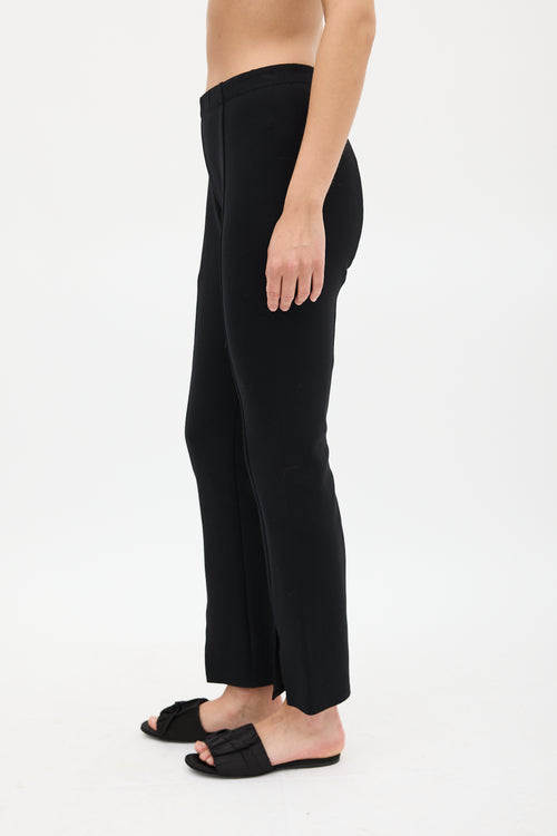 The Row Black Panelled Slit Ankle Legging