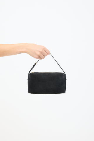 The Row Black Suede 90
s Bag