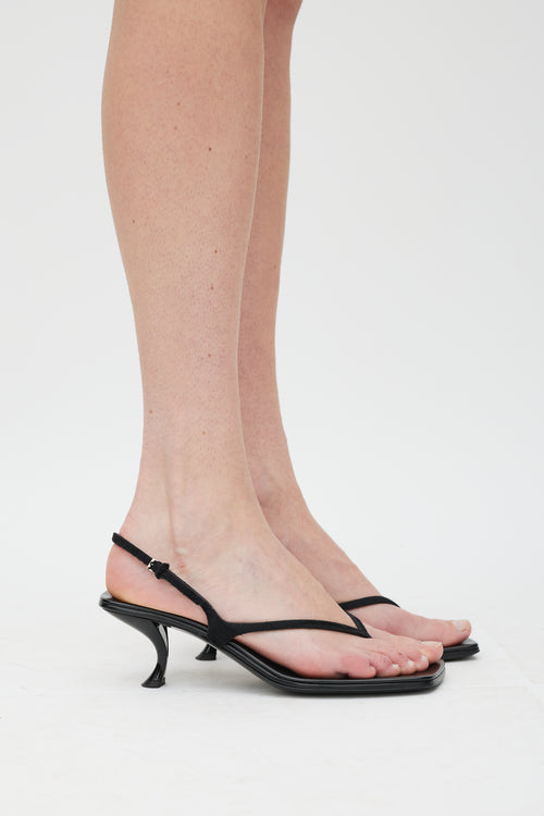 Black Textured Hair Constance Heeled Sandal