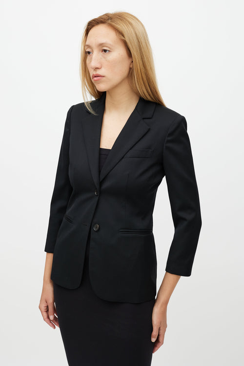 The Row Black Wool Blazer