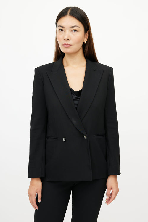 The Row Black Wool Blazer 
Pant Suit