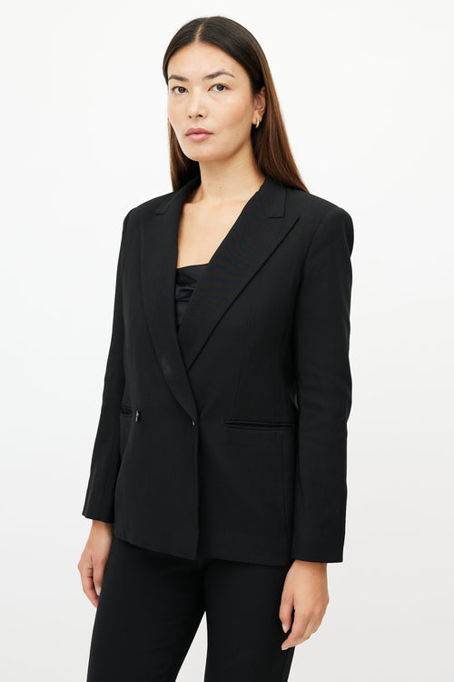 The Row Black Wool Blazer 
Pant Suit