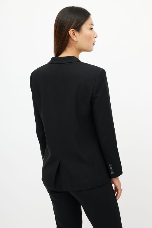 The Row Black Wool Blazer 
Pant Suit