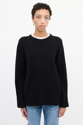 The Row Black Wool 
Cashmere Sweater