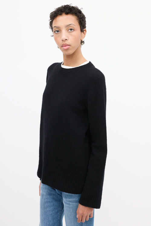 The Row Black Wool 
Cashmere Sweater