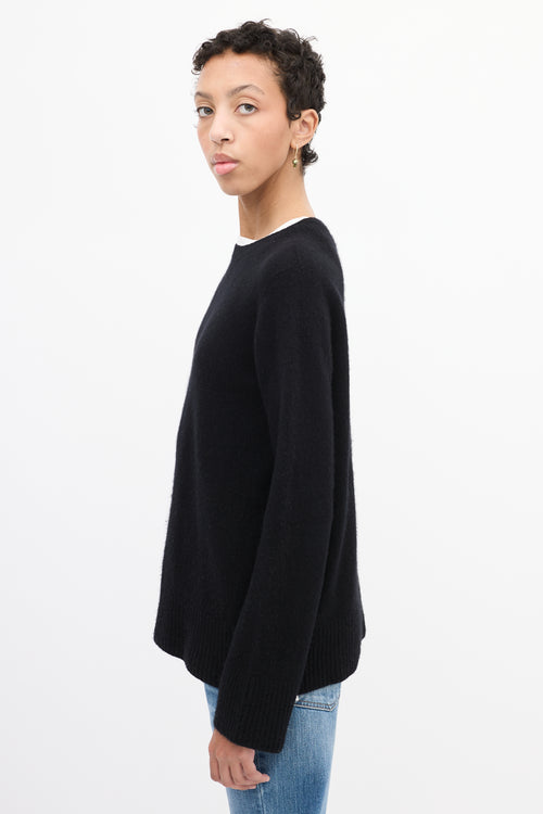 The Row Black Wool 
Cashmere Sweater