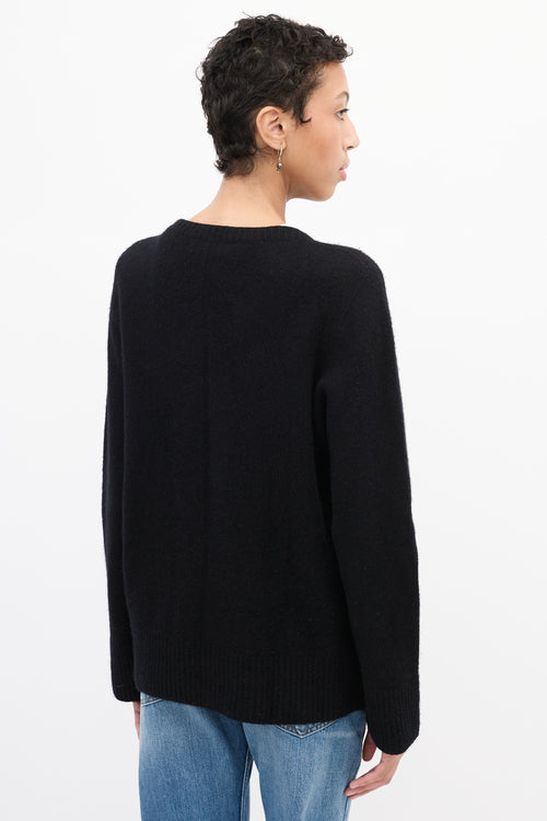 The Row Black Wool 
Cashmere Sweater