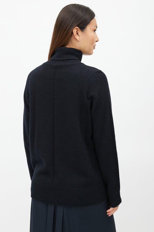 The Row Black Wool Knit Turtleneck