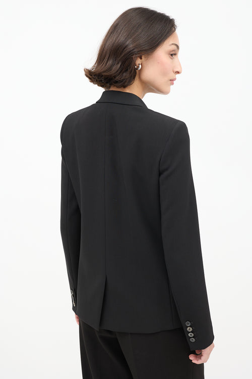 The Row Black Wool Lione Peak Lapel Blazer