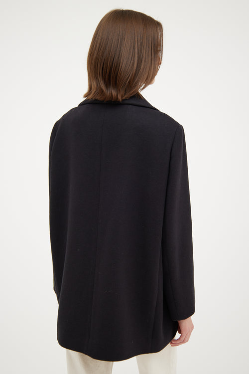 The RowBlack Wool Pea Coat