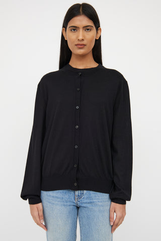 Black Cashmere Battersea Cardigan