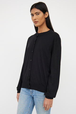 Black Cashmere Battersea Cardigan