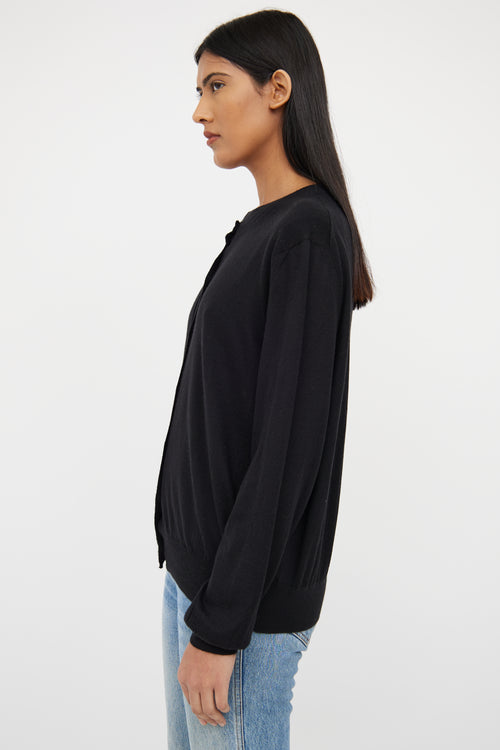 Black Cashmere Battersea Cardigan