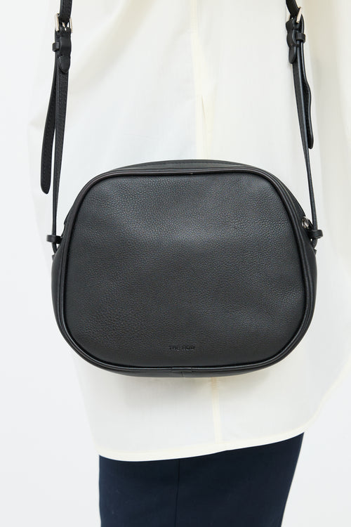 The Row Black Leather Eve Crossbody Bag