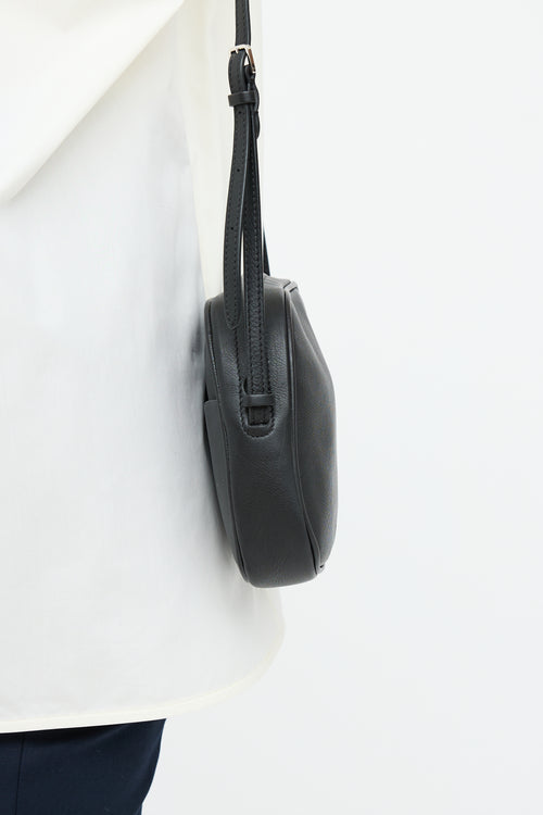 The Row Black Leather Eve Crossbody Bag