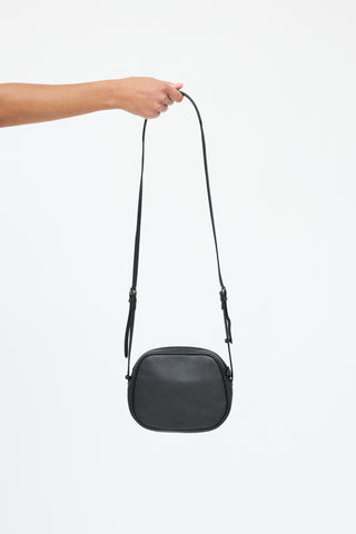 The Row Black Leather Eve Crossbody Bag