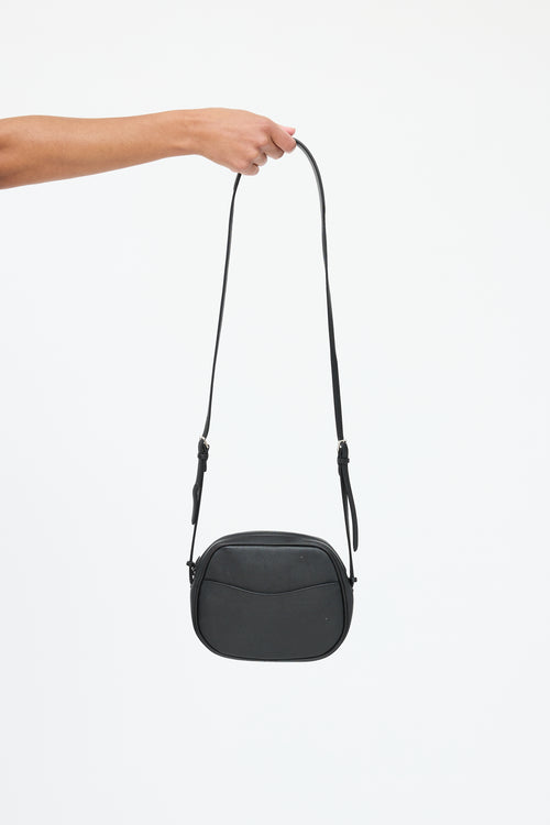 The Row Black Leather Eve Crossbody Bag