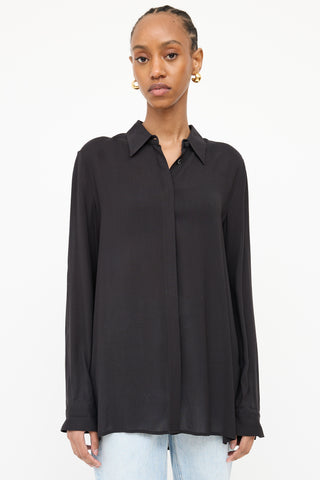 The Row Sheer Button Down Shirt