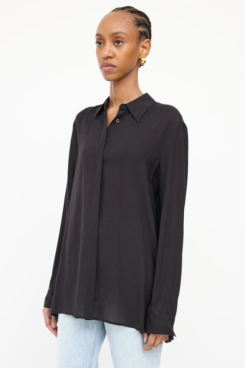 The Row Sheer Button Down Shirt