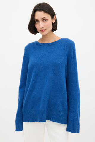 The Row Blue Wool 
Cashmere Sweater