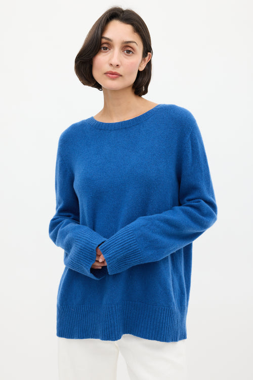 The Row Blue Wool 
Cashmere Sweater