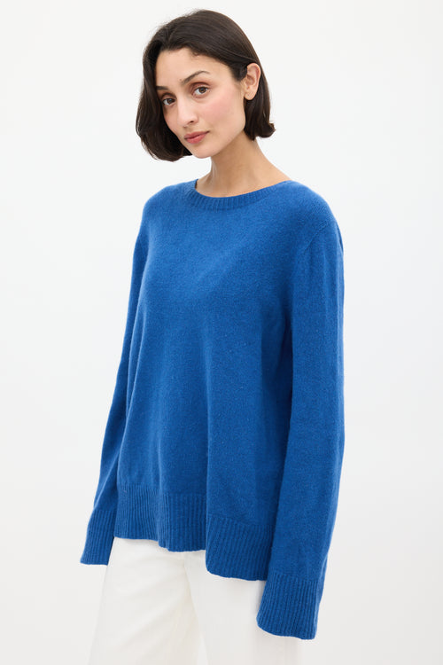 The Row Blue Wool 
Cashmere Sweater