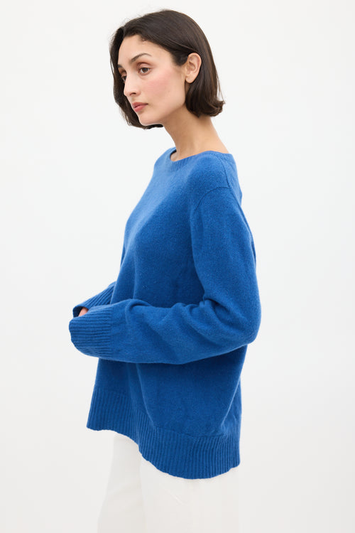 The Row Blue Wool 
Cashmere Sweater