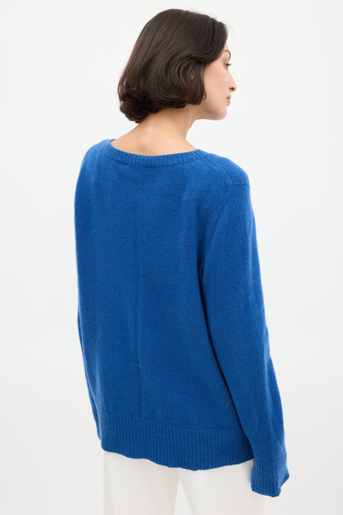 The Row Blue Wool 
Cashmere Sweater