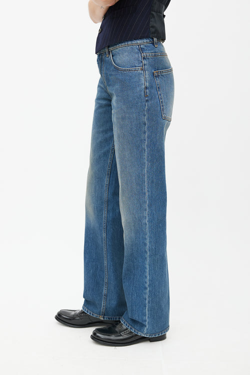 The Row Blue Washed Straight Leg Denim Jeans