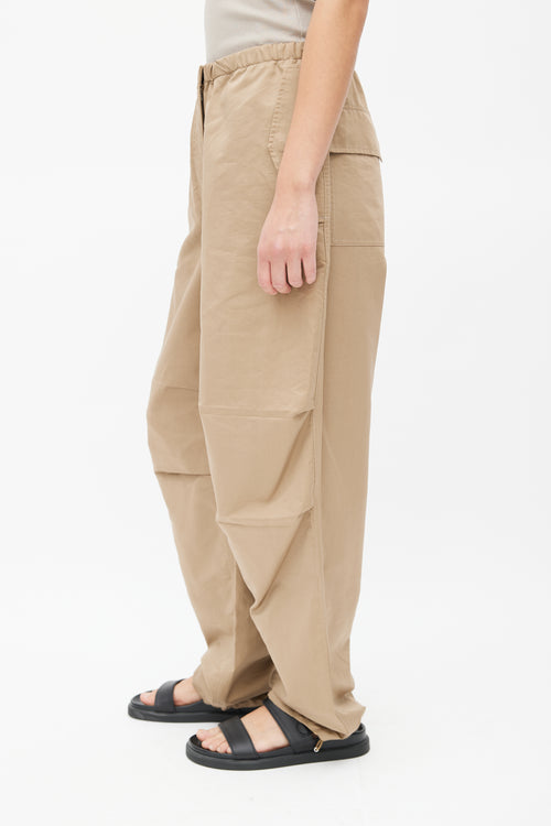 The Row Brown Antica Drawstring Trouser