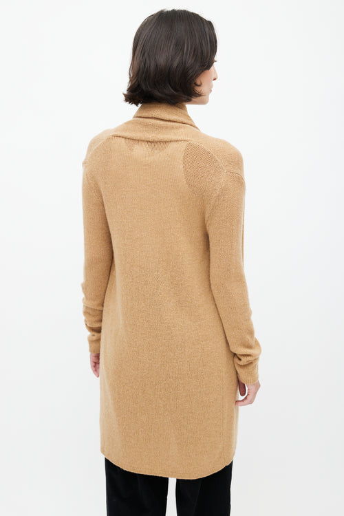 The Row Brown Cashmere Knit Cardigan