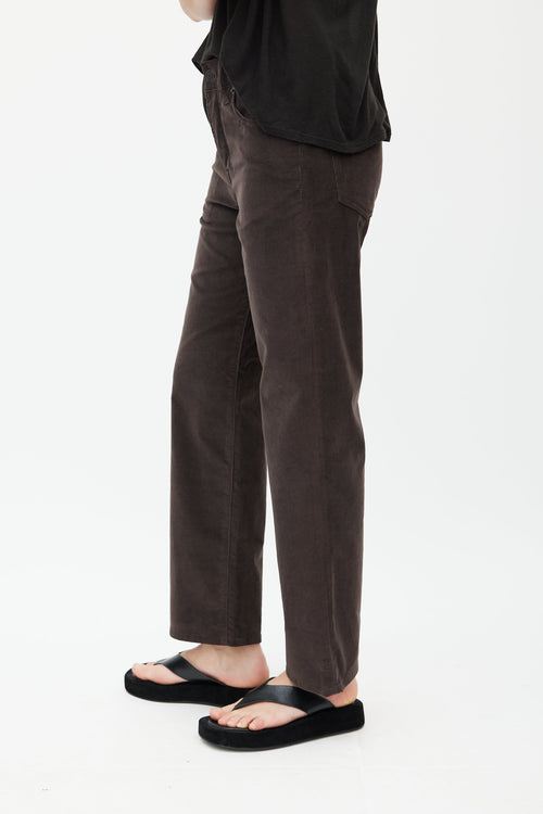 The Row Brown Corduroy Straight Leg Trouser