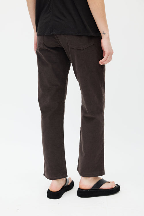 The Row Brown Corduroy Straight Leg Trouser